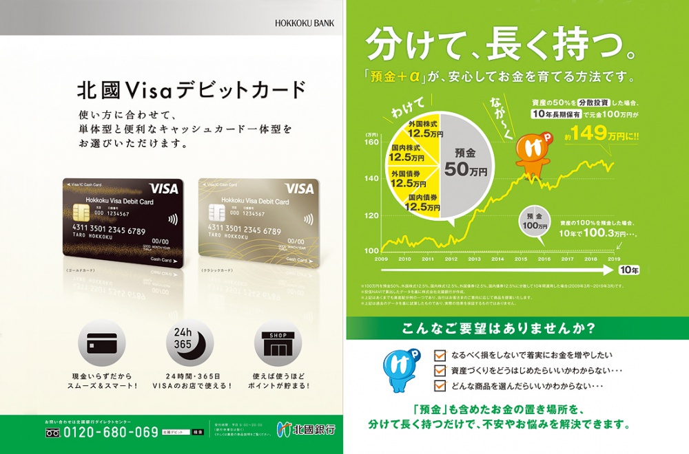 「北國銀行 森本支店」北國Visaデビットカードや、資産運用のご案内