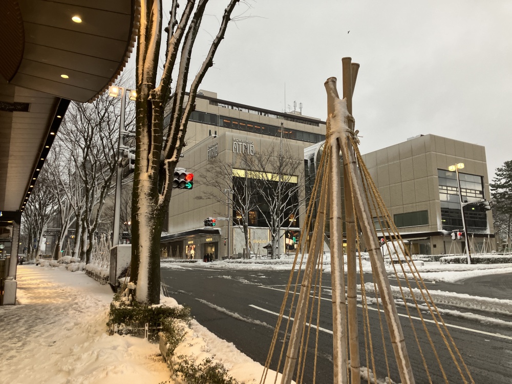 クリスマス寒波襲来、金沢大雪