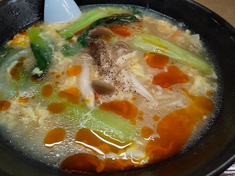 8番らーめんの冬季限定メニュー「酸辣湯麺」