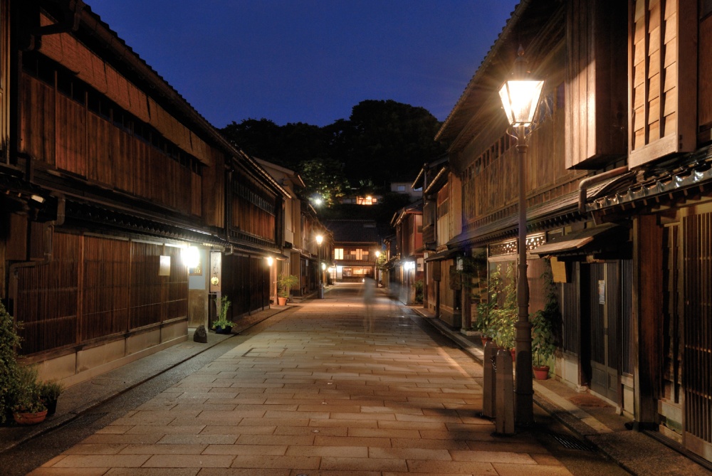 ひがし茶屋街の夜景