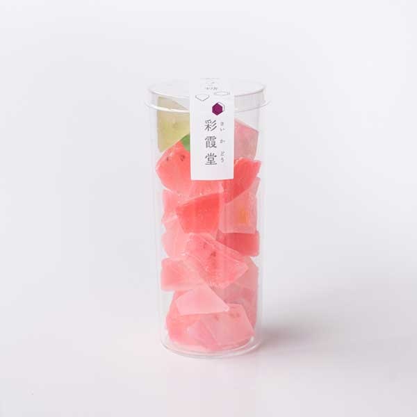 「彩霞堂」の食べる宝石 琥珀糖 苺